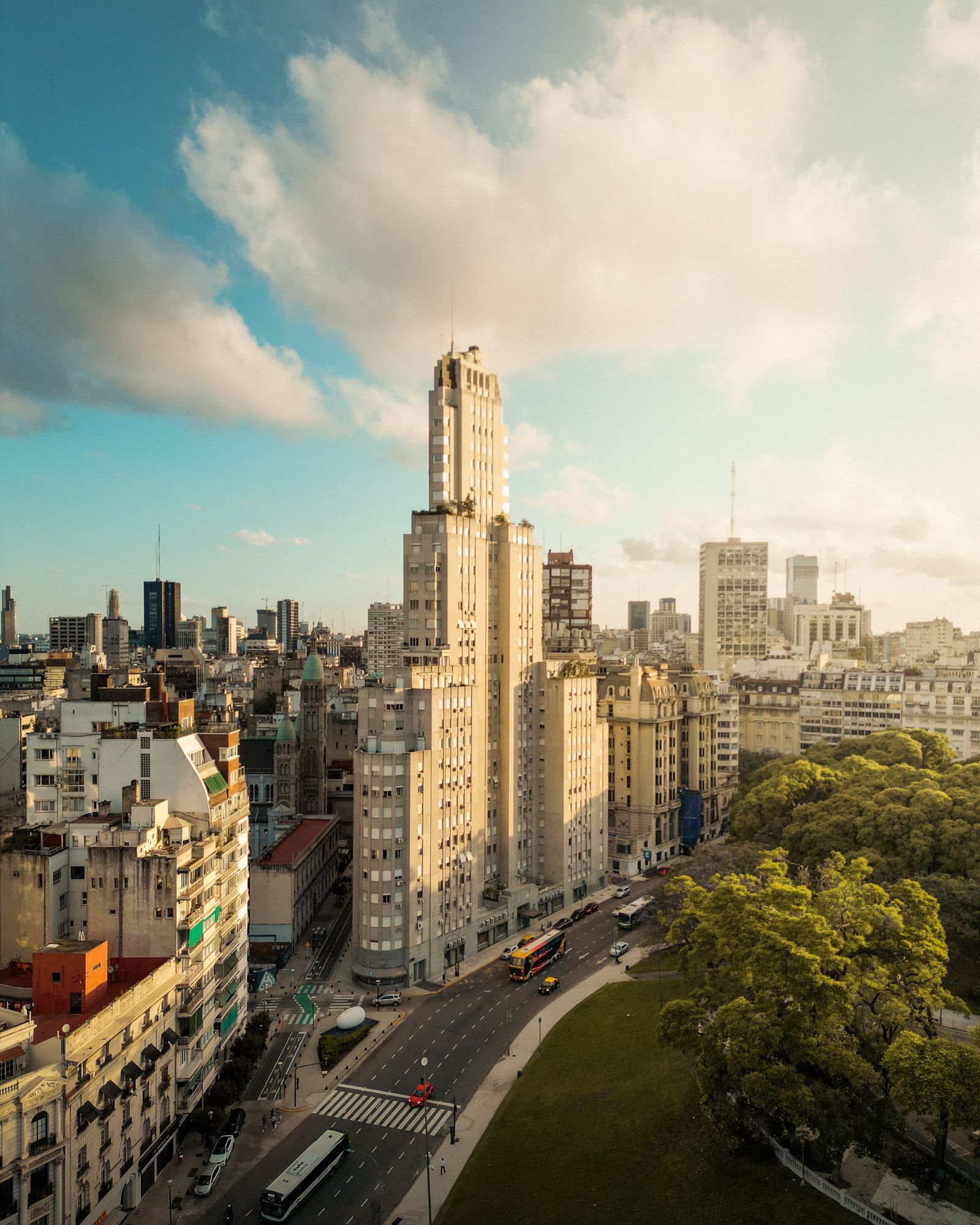 Aerial view of the Buenos Aires skyline